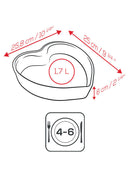 Plat coeur grand modèle Appolia 26cm