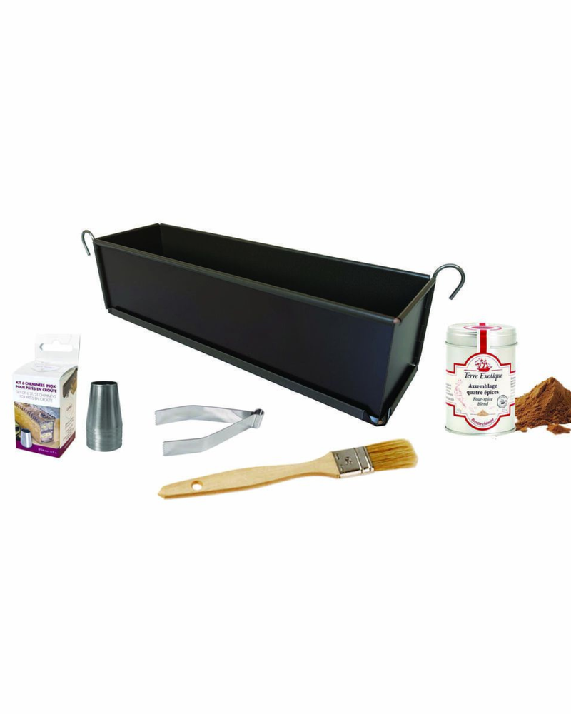 Kit pâté en croûte Gobel Louis Tellier – moule, pince, cheminées, pinceau et épices 
