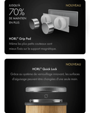 Support magnétique Horl 3 avec Horl Grip Pad garantissant une meilleure fixation des couteaux pendant l’aiguisage.