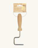 Gros plan du manche ergonomique en bois naturel de Scrapcooking.
