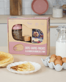 Coffret Shaker Miam Factory Cookut pour crêpes, pancakes, et gaufres, préparation facile et rapide pour des petits-déjeuners gourmands.
