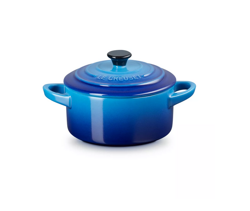 Mini cocotte céramique 10cm azur