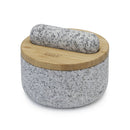 Pilon et mortier Dash avec couvercle en bambou