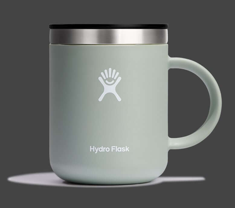 Mug Hydro Flask 355 ml avec poignée, idéal pour conserver la température des boissons chaudes ou froides.

