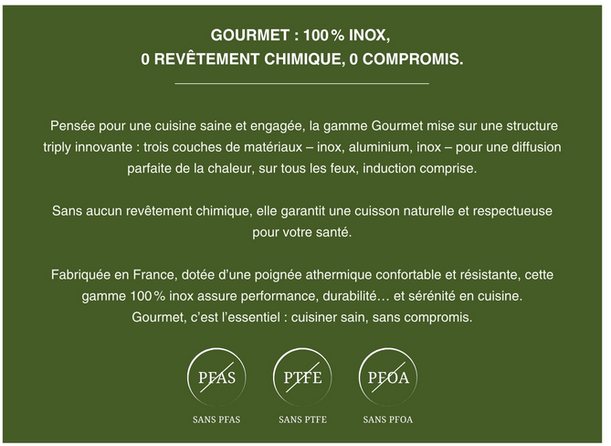 Présentation de la gamme cuisinox