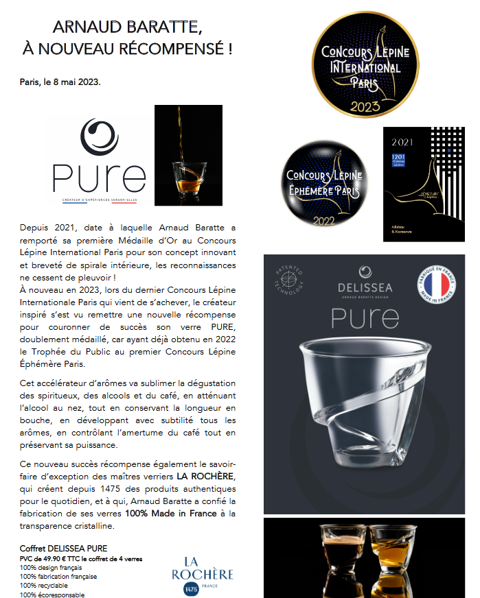 Coffret 4 verres PURE 10cl DELISSEA