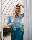 Bouteille isotherme Qwetch 500 ml Bohème Bleu avec bouchon étanche et acier inoxydable
