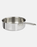 Sauteuse inox Castel’Pro Ultraply Cristel – vue générale fond blanc – poignée fixe rivetée