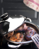 Steaker Ecovitam - Grill Inox avec Couvercle Basse Température pour Cuisson Saine des Viandes et Poissons