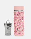 Théière isotherme Qwetch Collection Flowers – coloris Rose – fond blanc