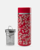 Théière isotherme Qwetch Collection Flowers – coloris Rouge – vue produit