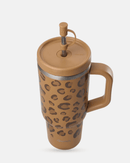 Couvercle anti-éclaboussures avec paille intégrée – Qwetch Wild Camel