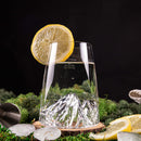  Verre Mont Rose avec gravure topographique 3D du sommet alpin.