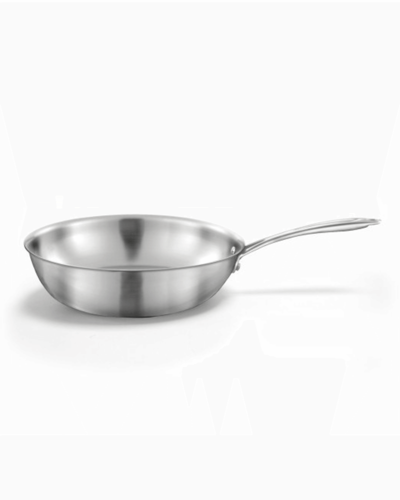 Wok Cuisinox 28 cm – profil montrant parois hautes et évasées