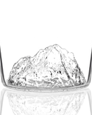 Détail du relief Mont Blanc à l’intérieur de la carafe