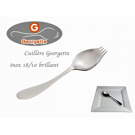 Cuillère à l'unité Georgette inox brillant droitier - Maison Habiague