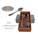 Coffret 2 ou 6 Georgettes Titanium noir droitier - Maison Habiague