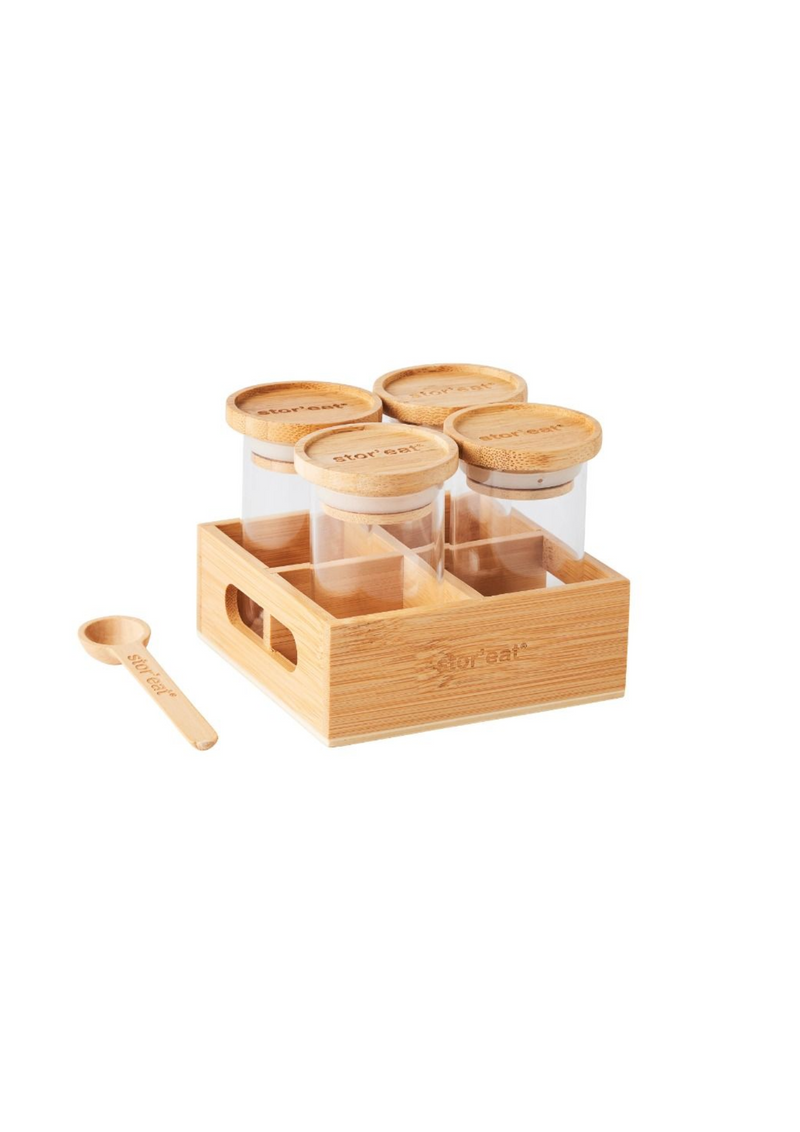 Set 4 bocaux à épices Stor'eat