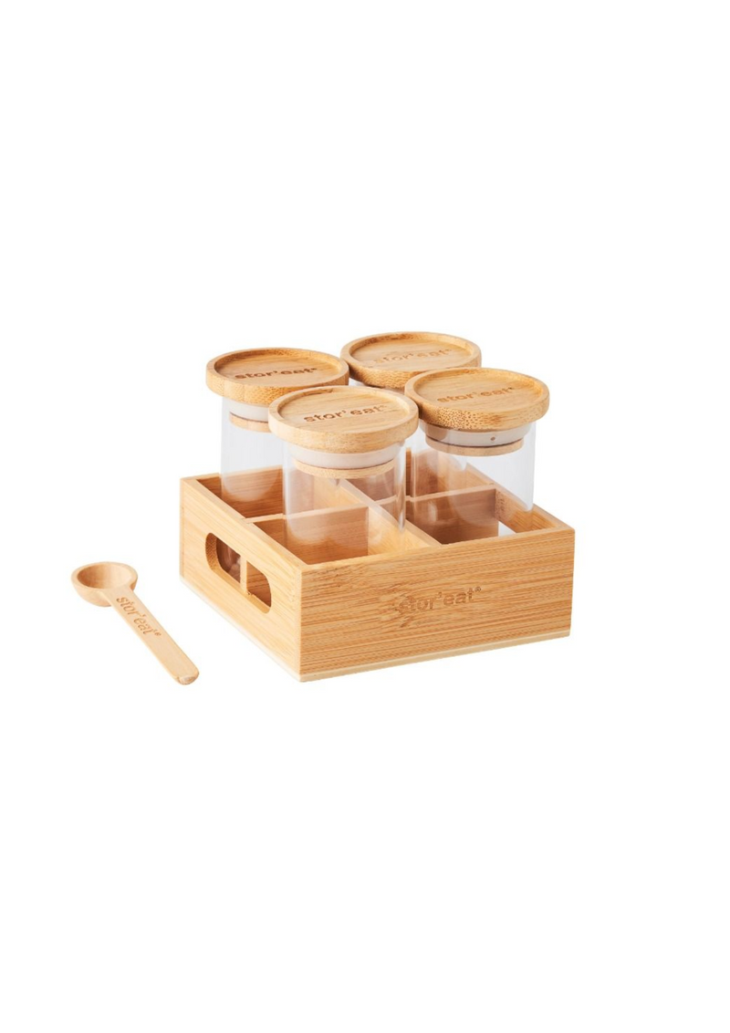 Set 4 bocaux à épices Stor'eat 90ml