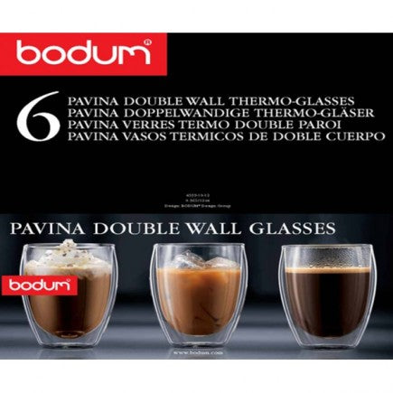 6 verres double paroi 8 cl PAVINA bodum - Maison Habiague