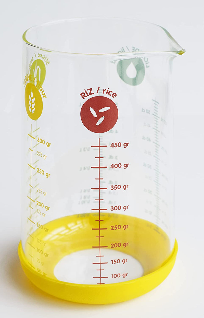 Verre mesureur 0,5L jaune - Maison Habiague