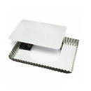 Moule à tarte rectangle fer blanc fond amovible - Maison Habiague