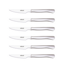 Coffret 6 couteaux steak inox lame lisse - Maison Habiague