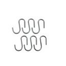 Crochets ESSE inox par 6 pour tringle ou racks - Maison Habiague