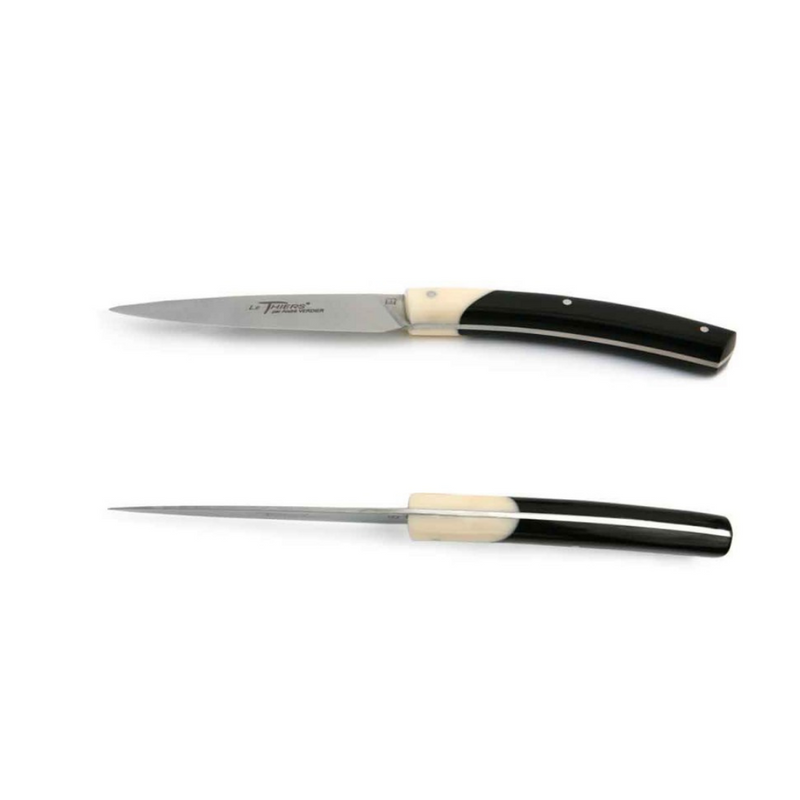 Set 6 couteaux table ivoire/noir Thiers - Maison Habiague