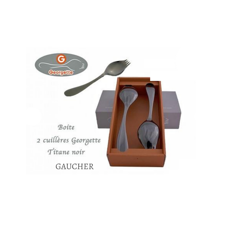 Coffret 2 Georgettes Titanium noir gaucher - Maison Habiague