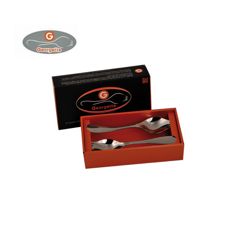 Coffret 2 ou 6 cuillères Demoiselle inox brillant droitier - Maison Habiague