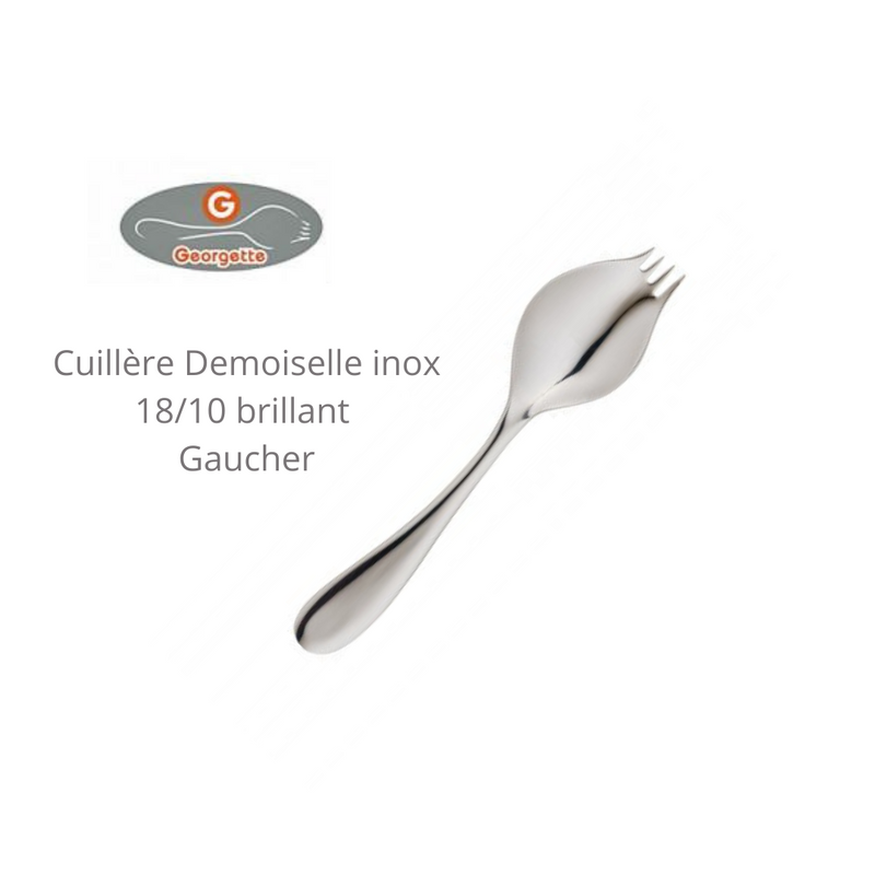 Cuillère à l'unité Demoiselle Georgette inox brillant gaucher - Maison Habiague