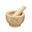 Mortier et pilon marbre ivoire - Maison Habiague