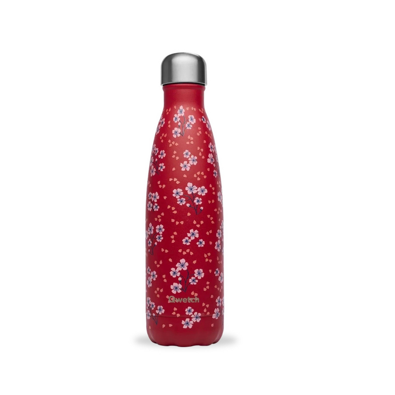 Bouteille isotherme 500ml Hanami rouge 3D - Maison Habiague