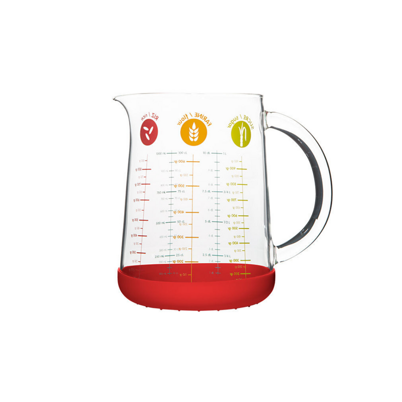 Verre mesureur 1L rouge - Maison Habiague