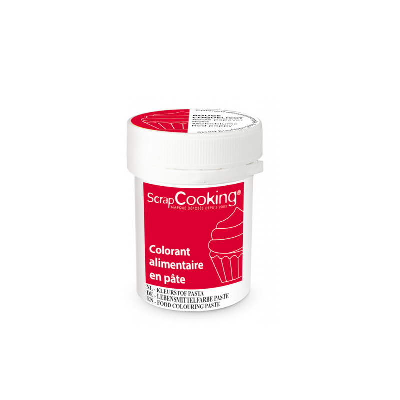 Colorant alimentaire en pâte rouge 20g - Maison Habiague