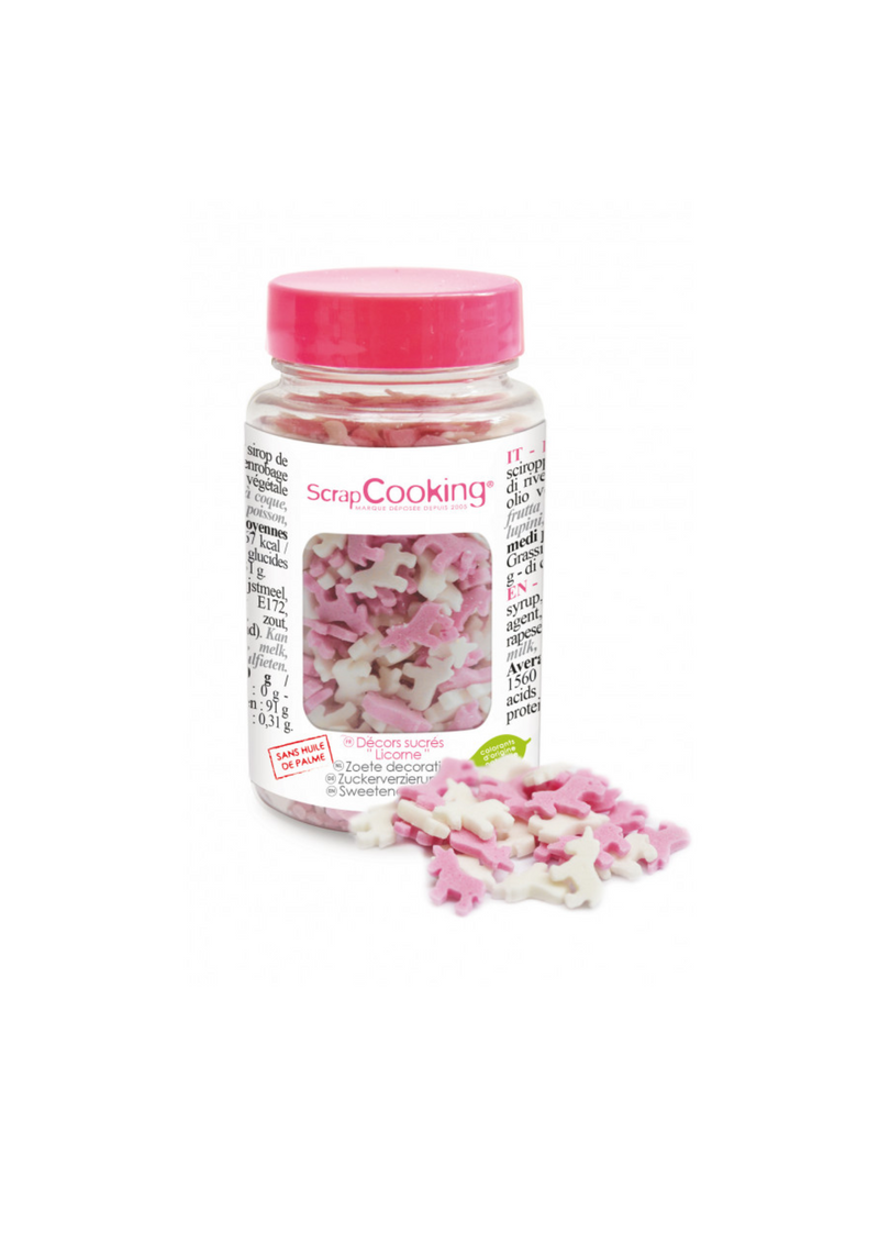 Pot décors sucrés Licorne 50g