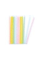 Bougies torsadées pastel x12