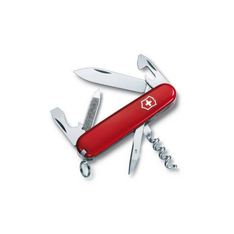 Couteau suisse SPORTSMAN rouge + anneau - Maison Habiague