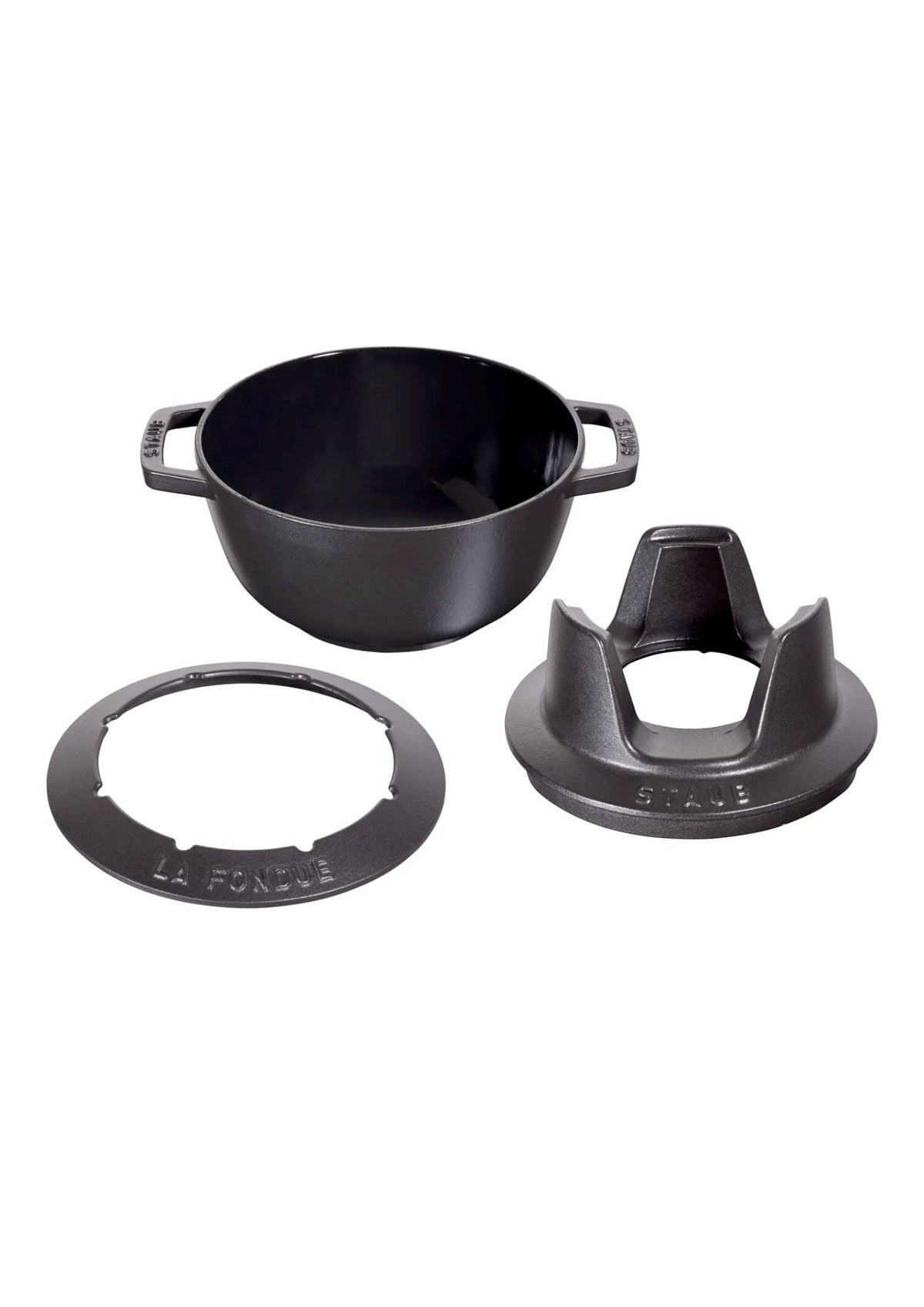 Service à Fondue Bourguignonne Staub En Fonte Noire – Fabriqué En France !