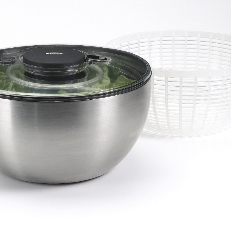 Essoreuse à Salade Inox 5L - Sécheuse à Légumes Avec Couvercle, Base Antidérapante, Manivelle Facile - 2