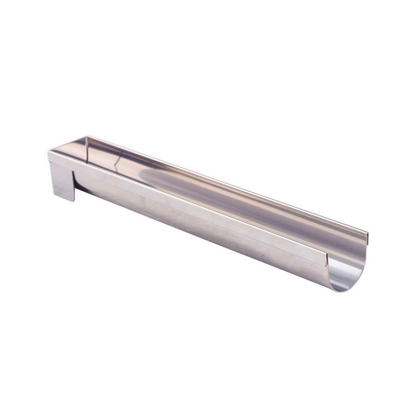 Gouttière à bûche fine ronde inox - Maison Habiague