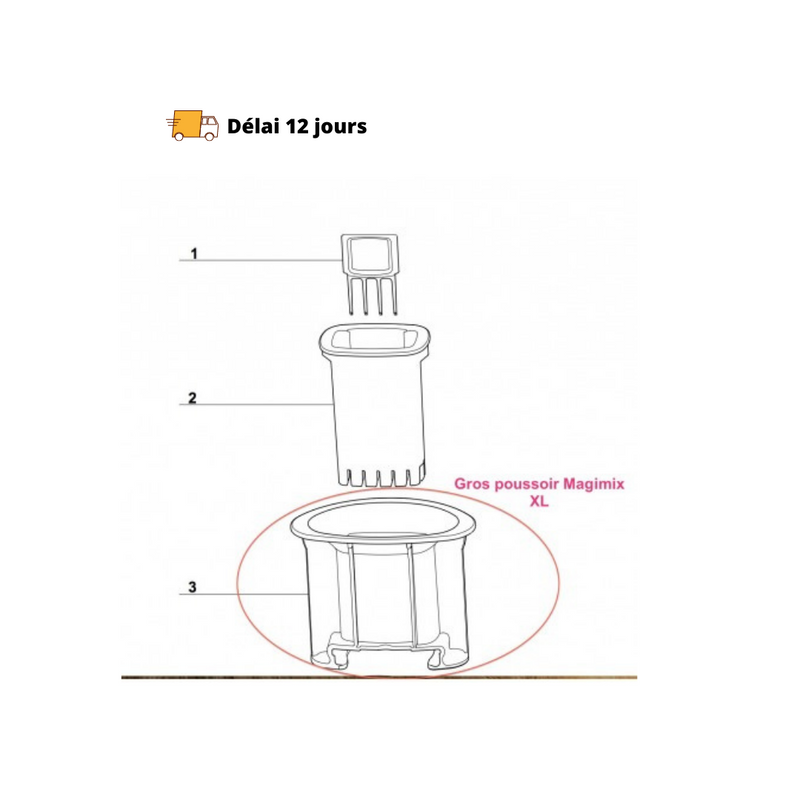 Gros poussoir Magimix 3200XL - Maison Habiague