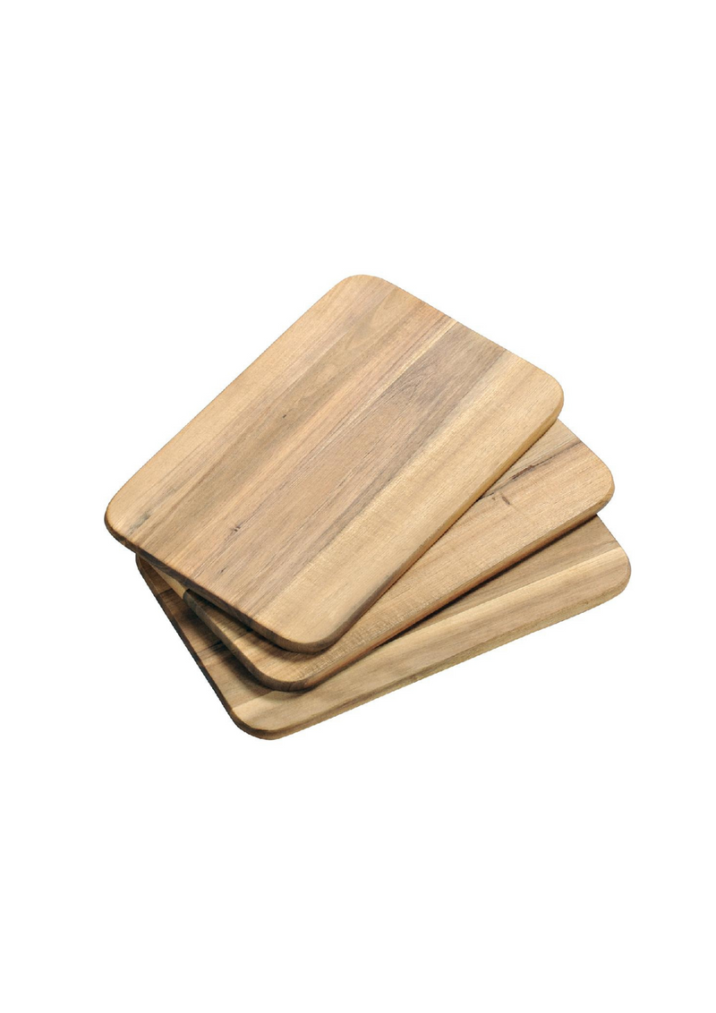 Planchette bois d'acacia x3