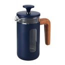 Kitchen Craft – Cafetière à Piston avec Poignée Bois et Finition Bleu Marine
