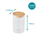 Bocal en verre Stor'eat 1300ml - Maison Habiague