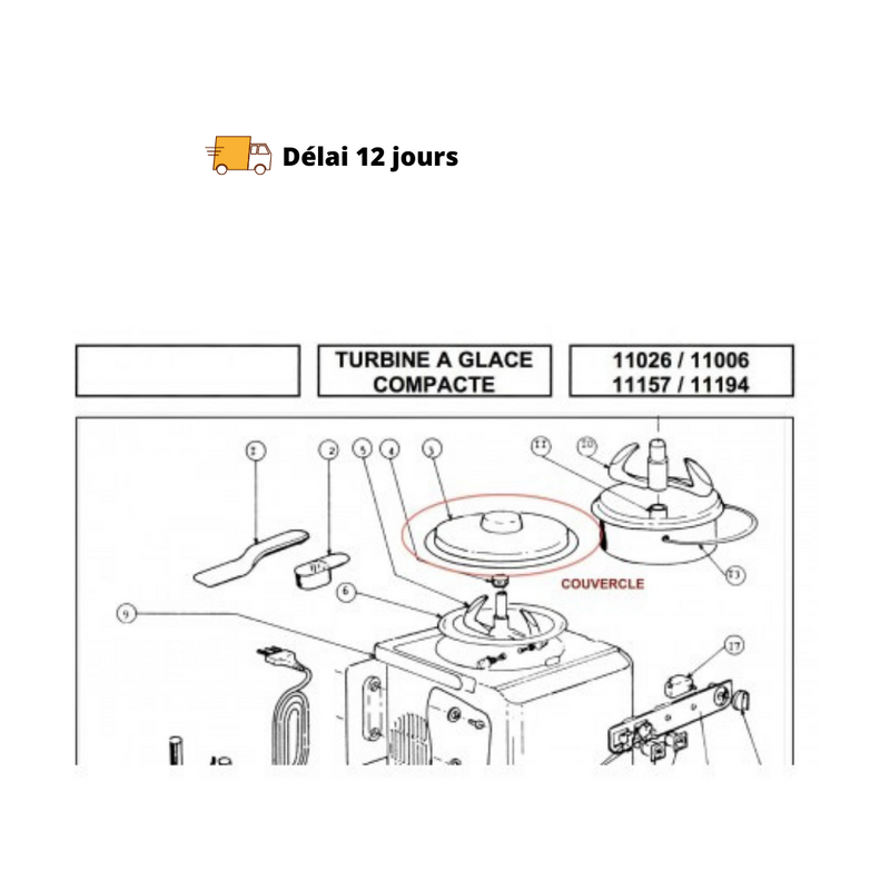 Couvercle pour turbine à glace Magimix - Maison Habiague