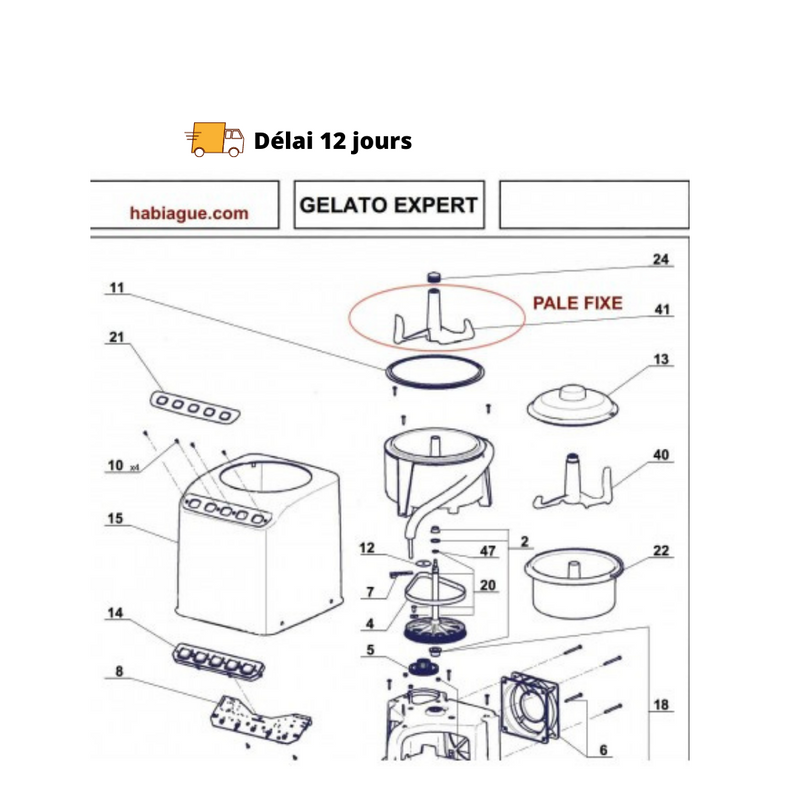 Pale cuve fixe pour Gelato Expert Magimix - Maison Habiague
