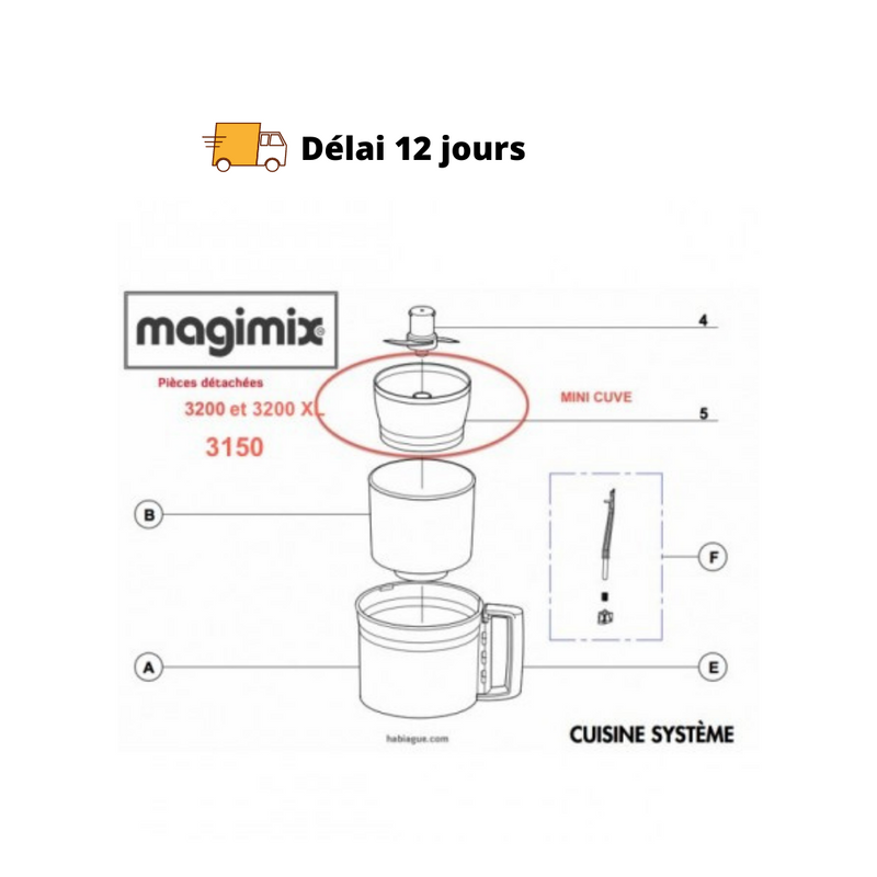 Mini cuve robot Magimix 3150 - Maison Habiague