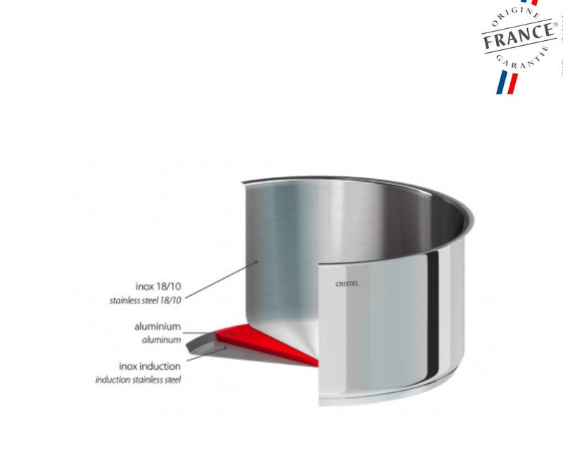 Marmite inox Castel'Pro + couvercle - Maison Habiague